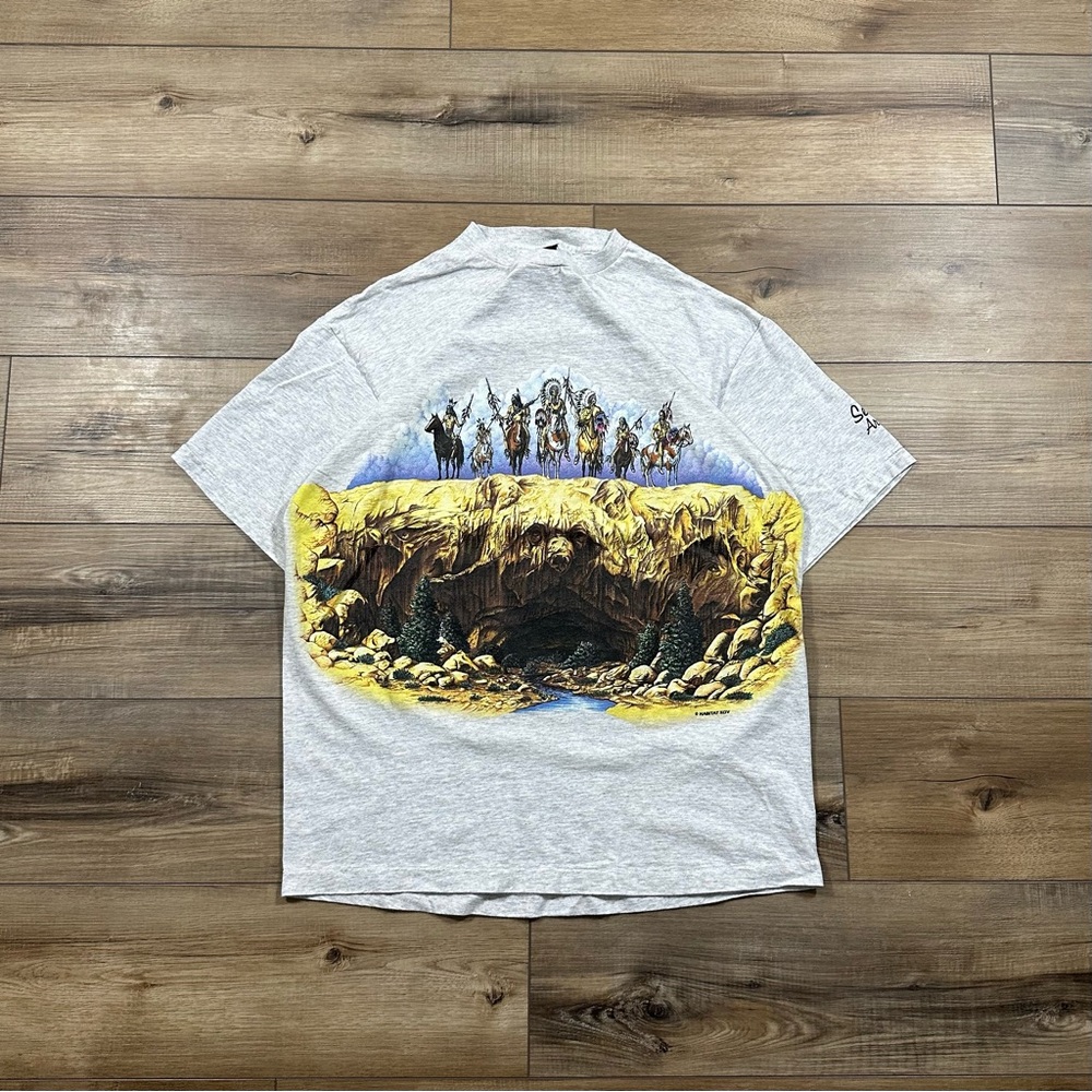 Vintage 90’s Habitat Native American Wrap Around Single Stitch Graphic Tee